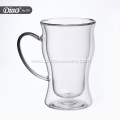 Customized Double Wall Tea Glass Cup With Handle